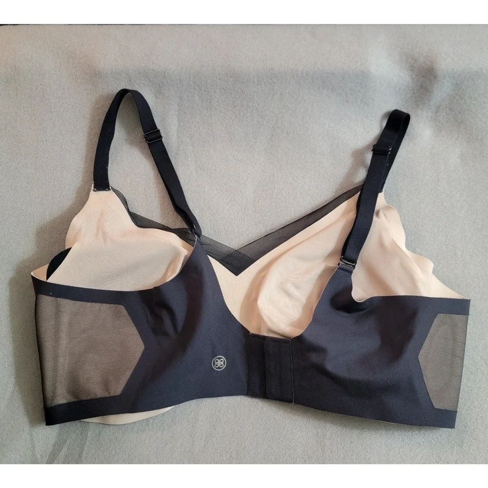 HoneyLove Runway Cross Over Bra Size XL Undergarment‎ GUC Black Comfort Lined